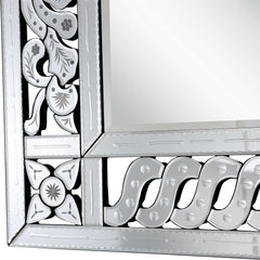 32" Clear Wood Framed Accent Mirror - Homeroots