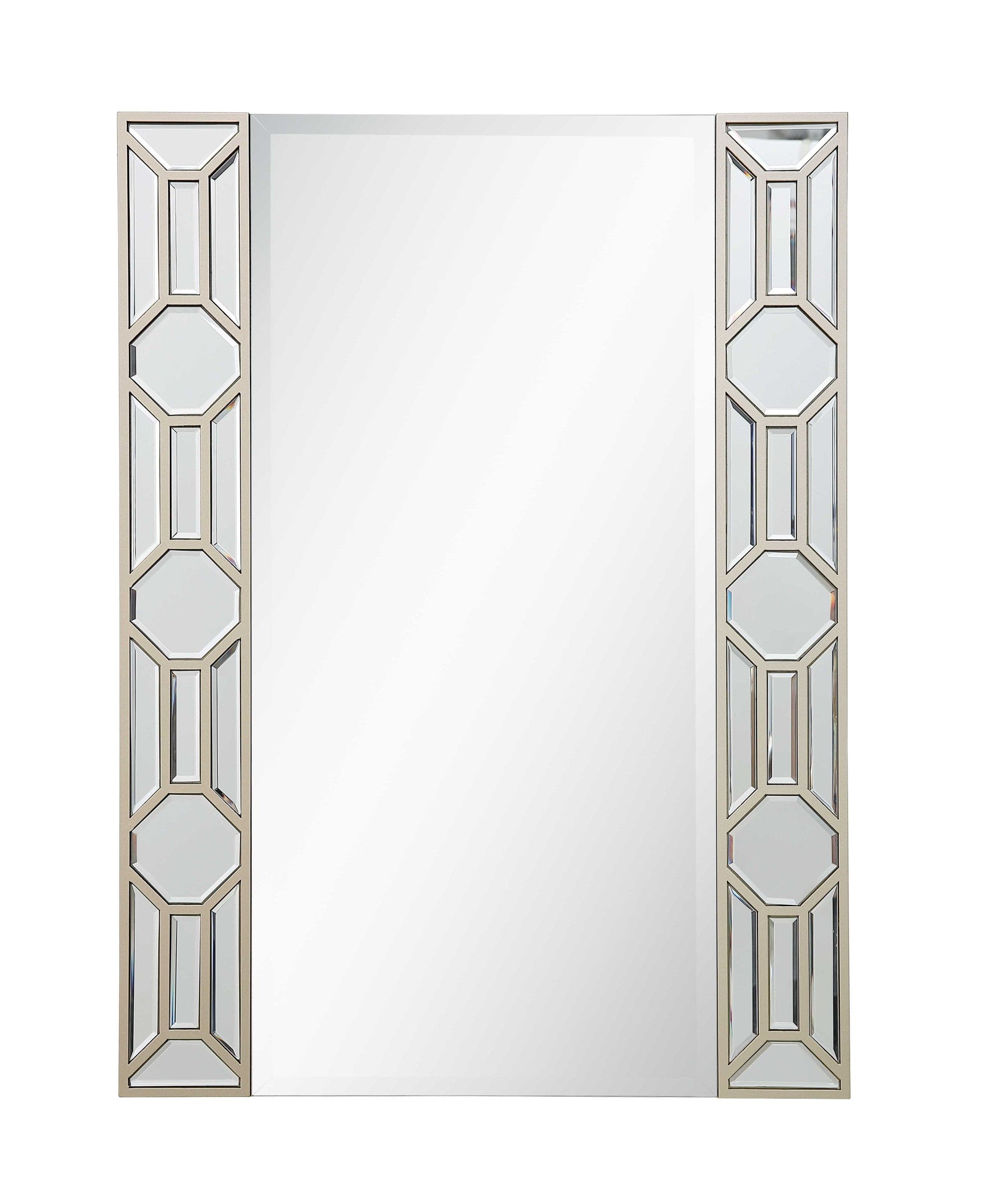 35" Champagne Accent Wood Framed Mirror - Homeroots