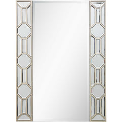 35" Champagne Accent Wood Framed Mirror - Homeroots