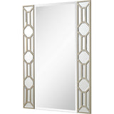 35" Champagne Accent Wood Framed Mirror - Homeroots
