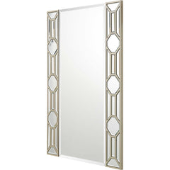 35" Champagne Accent Wood Framed Mirror - Homeroots