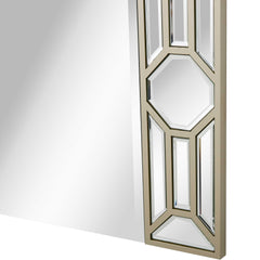 35" Champagne Accent Wood Framed Mirror - Homeroots