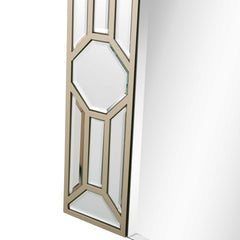 35" Champagne Accent Wood Framed Mirror - Homeroots