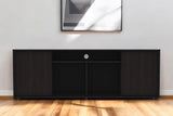 59" Black Open shelving TV Stand - Homeroots