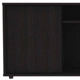 59" Black Open shelving TV Stand - Homeroots
