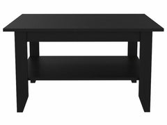 32" Black Coffee Table With Shelf - Homeroots
