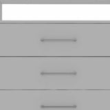 Modern White Four Drawer Dresser with Hutch - Homeroots - Flyclothing LLC