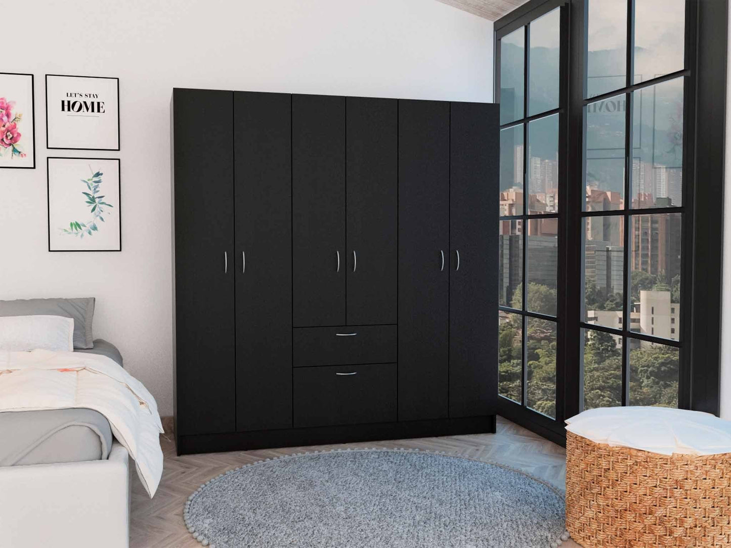 71" Black and White Single Drawer Combo Dresser - Homeroots - Flyclothing LLC