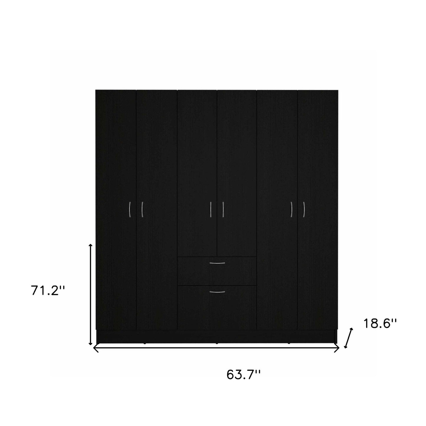 71" Black and White Single Drawer Combo Dresser - Homeroots - Flyclothing LLC