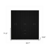 71" Black and White Single Drawer Combo Dresser - Homeroots - Flyclothing LLC