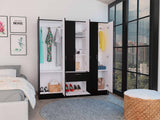 71" Black and White Single Drawer Combo Dresser - Homeroots - Flyclothing LLC