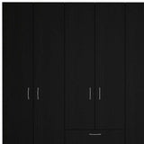 71" Black and White Single Drawer Combo Dresser - Homeroots
