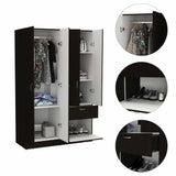 67" Black and White Single Drawer Combo Dresser - Homeroots - Flyclothing LLC