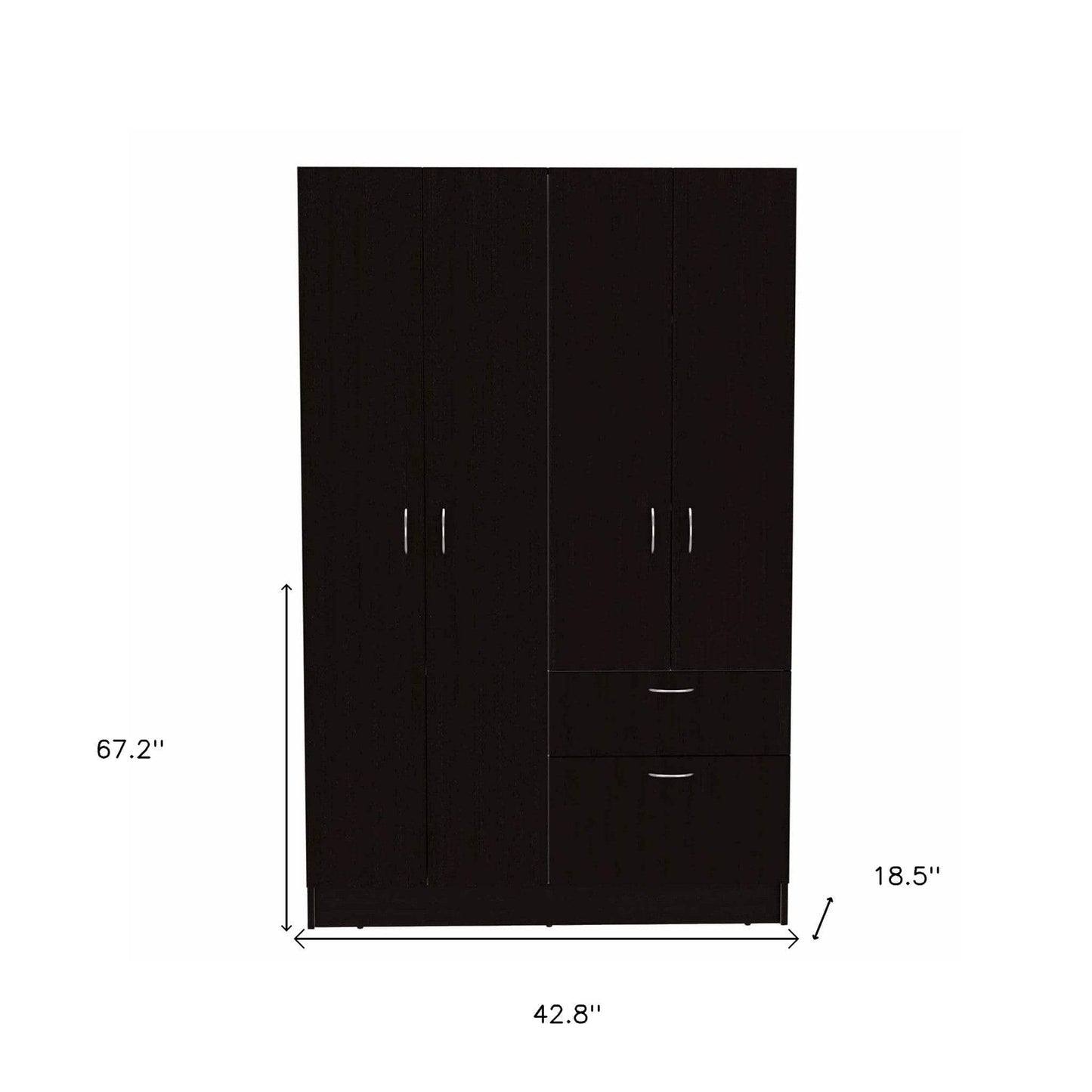 67" Black and White Single Drawer Combo Dresser - Homeroots - Flyclothing LLC