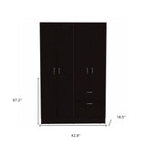 67" Black and White Single Drawer Combo Dresser - Homeroots - Flyclothing LLC