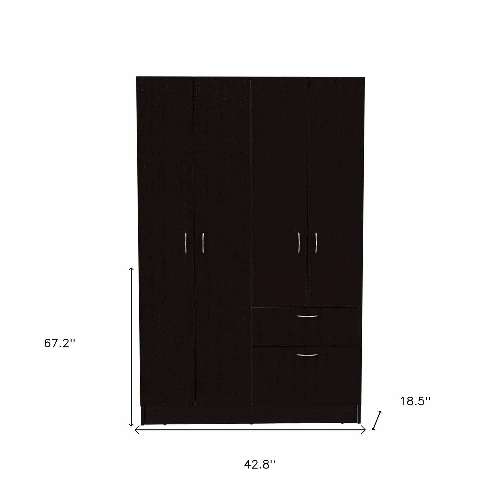 67" Black and White Single Drawer Combo Dresser - Homeroots - Flyclothing LLC