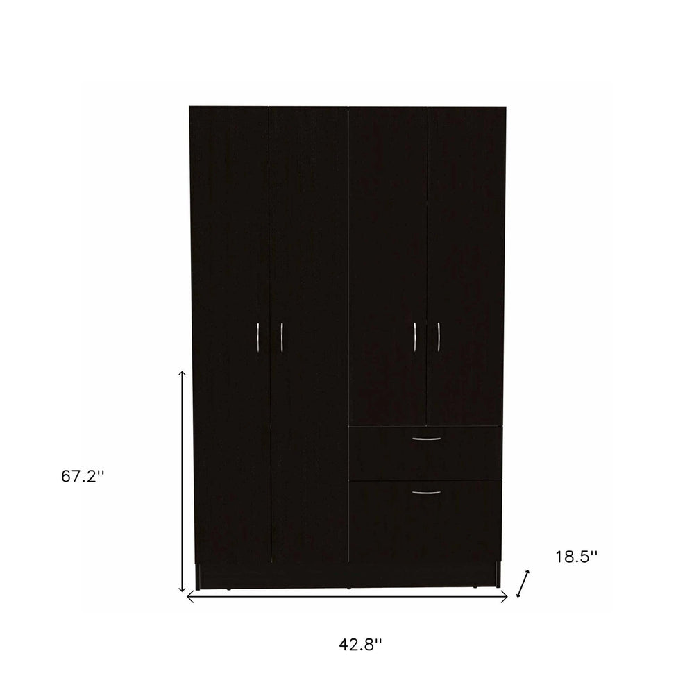 67" Black and White Single Drawer Combo Dresser - Homeroots - Flyclothing LLC
