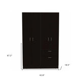 67" Black and White Single Drawer Combo Dresser - Homeroots - Flyclothing LLC