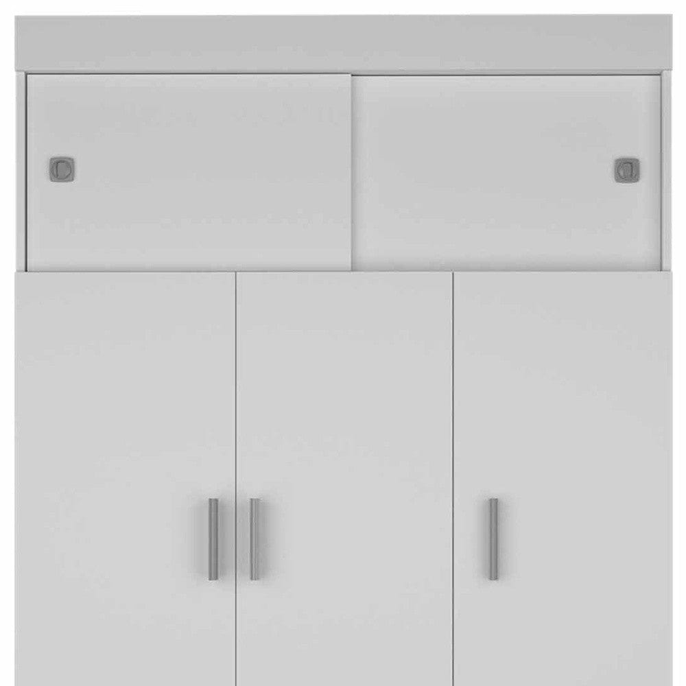 73" White Two Drawer Combo Dresser - Homeroots