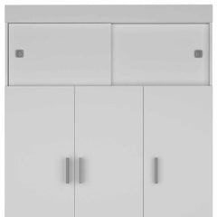 73" White Two Drawer Combo Dresser - Homeroots