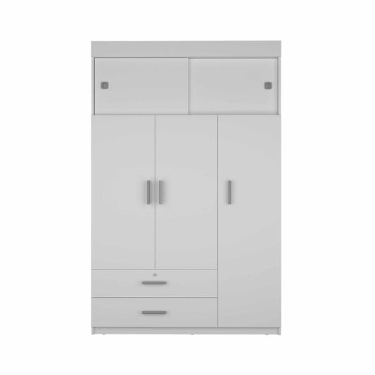 73" White Two Drawer Combo Dresser - Homeroots