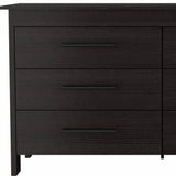 59" Black Six Drawer Double Dresser - Homeroots - Flyclothing LLC