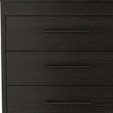 59" Black Six Drawer Double Dresser - Homeroots