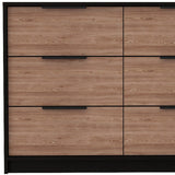 42" Brown and Black Four Drawer Dresser - Homeroots