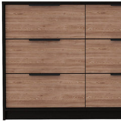42" Brown and Black Four Drawer Dresser - Homeroots