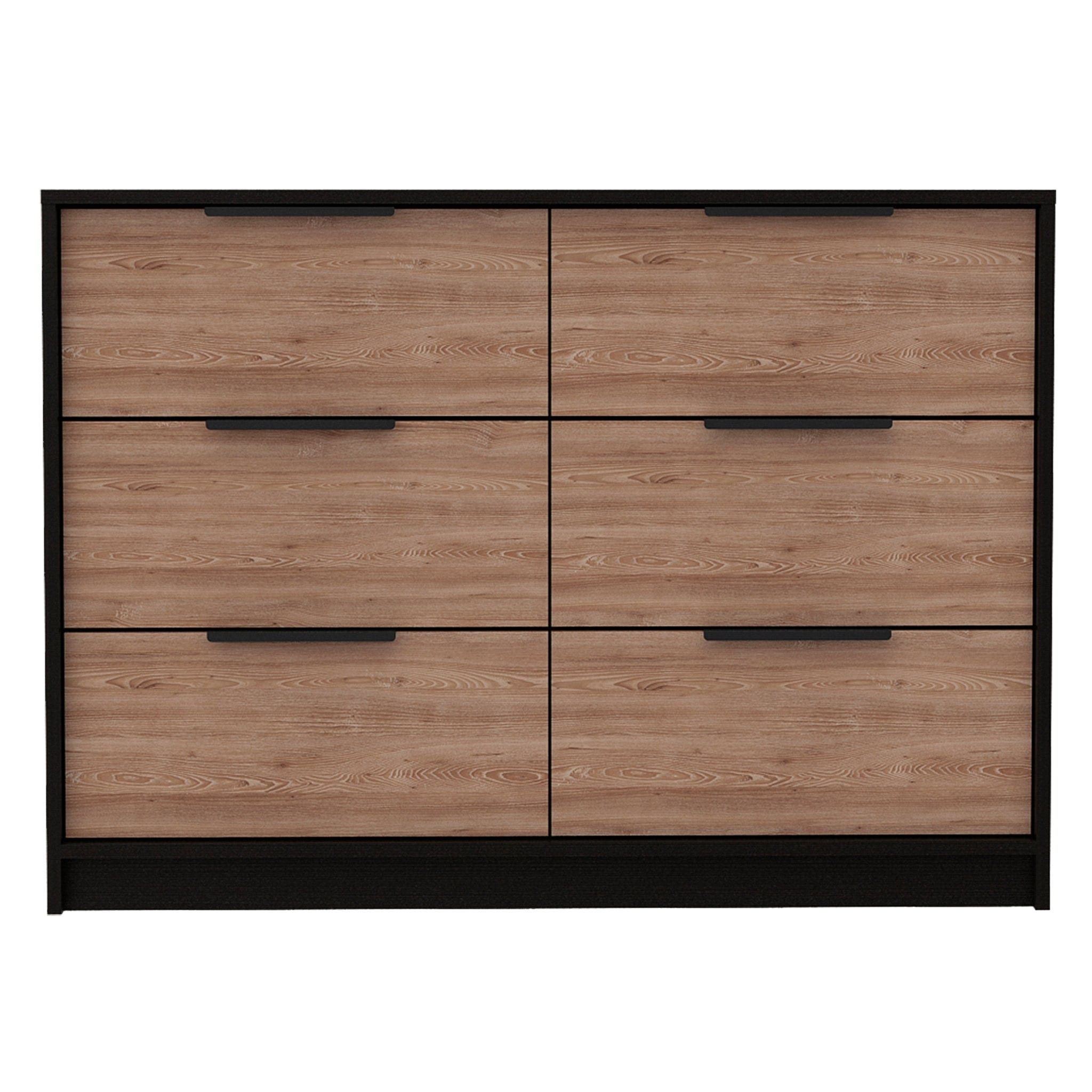 42" Brown and Black Four Drawer Dresser - Homeroots