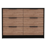 42" Brown and Black Four Drawer Dresser - Homeroots