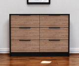42" Brown and Black Four Drawer Dresser - Homeroots