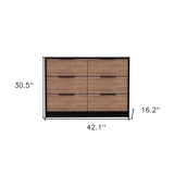 42" Brown and Black Four Drawer Dresser - Homeroots - Flyclothing LLC