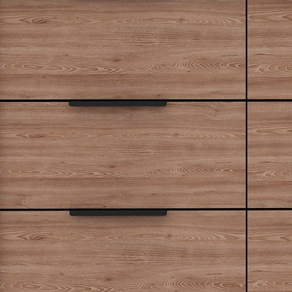 42" Brown and Black Four Drawer Dresser - Homeroots