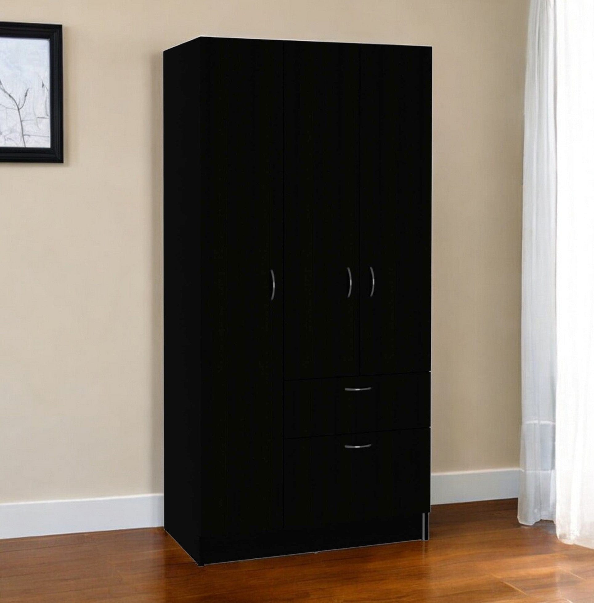 67" Black and White Single Drawer Combo Dresser - Homeroots - Flyclothing LLC