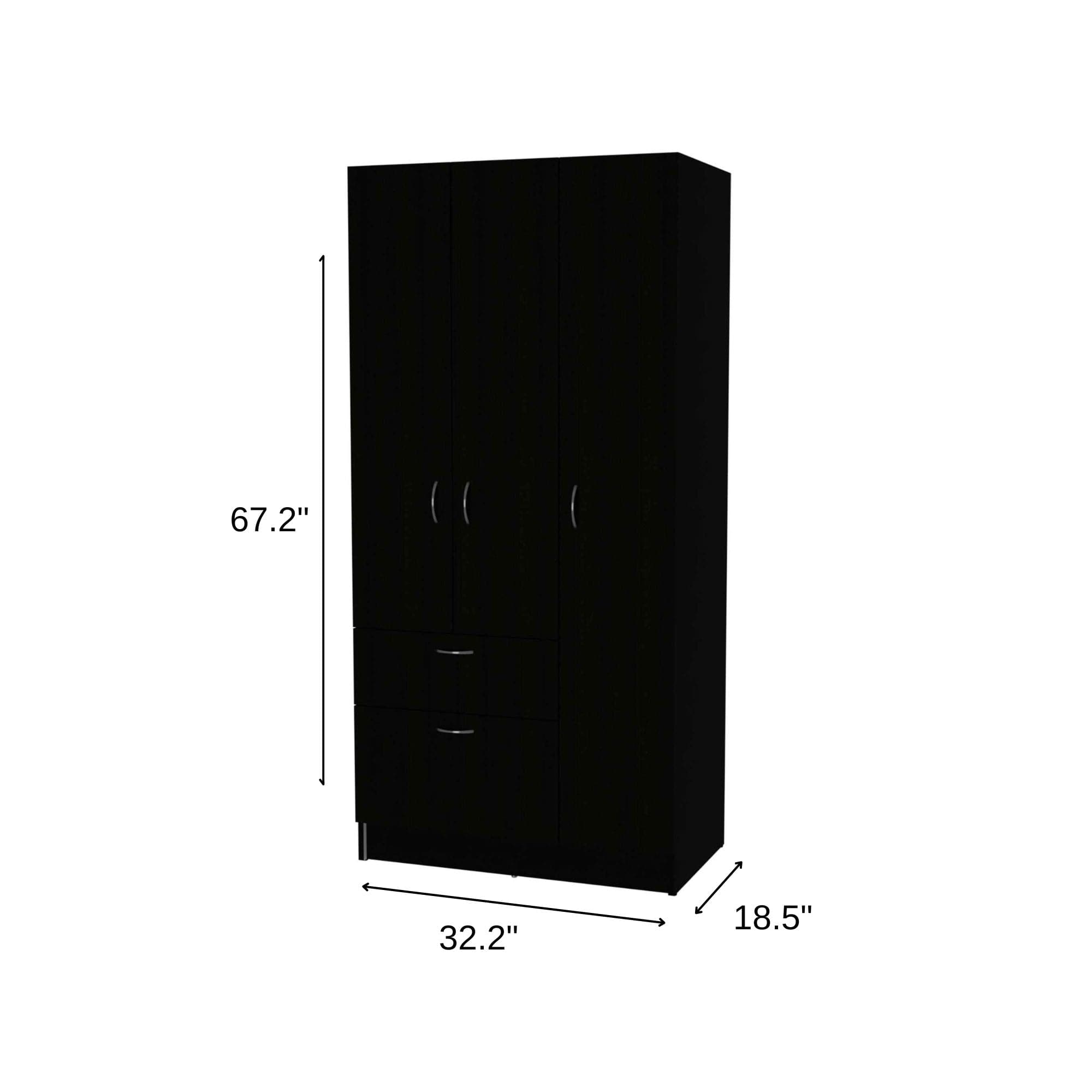 67" Black and White Single Drawer Combo Dresser - Homeroots - Flyclothing LLC