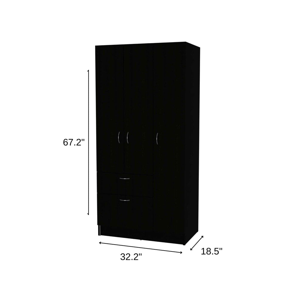 67" Black and White Single Drawer Combo Dresser - Homeroots - Flyclothing LLC