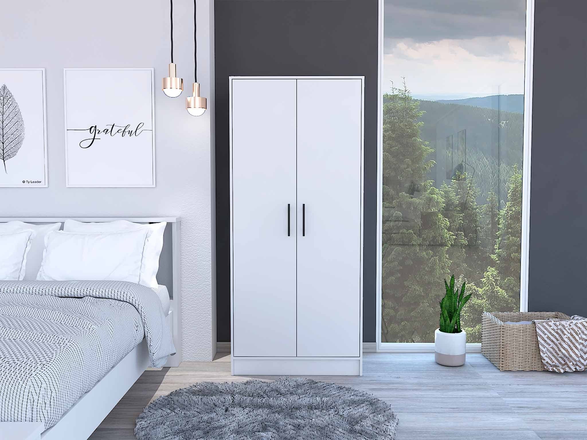32" White Single Drawer Dresser - Homeroots