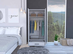 32" White Single Drawer Dresser - Homeroots