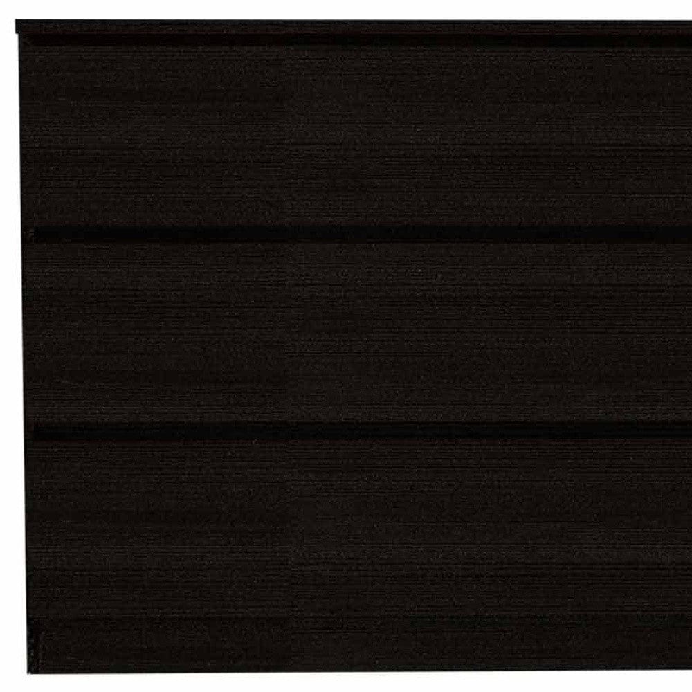60" Black Six Drawer Double Dresser - Homeroots