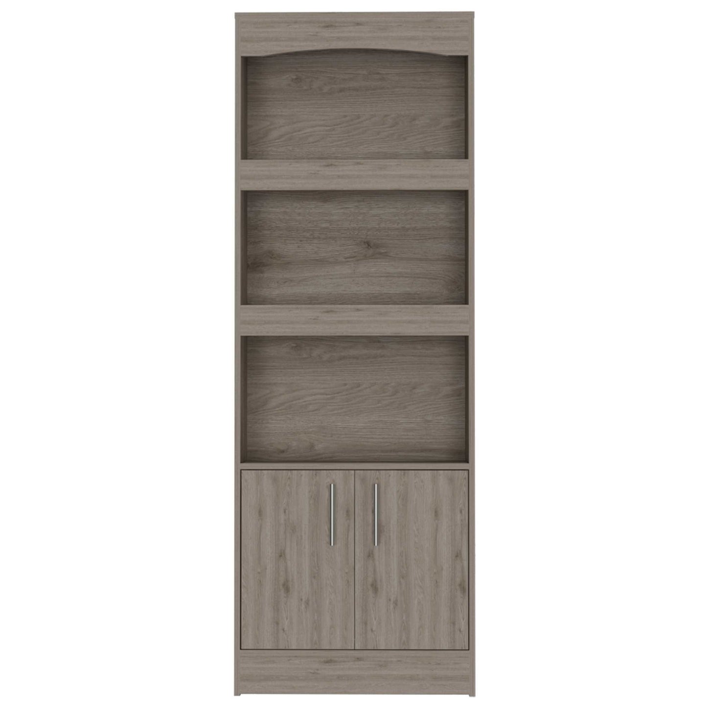 71" Three Tier Bookcase with Two doors - Homeroots - Flyclothing LLC