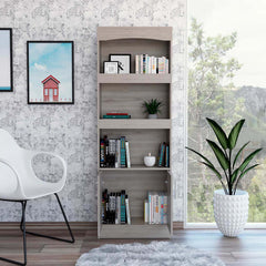 71" Three Tier Bookcase with Two doors - Homeroots