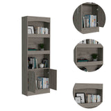 71" Three Tier Bookcase with Two doors - Homeroots