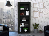70" Black Five Tier Bookcase - Homeroots - Flyclothing LLC