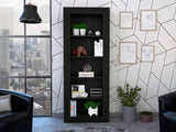 70" Black Five Tier Bookcase - Homeroots