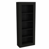 70" Black Five Tier Bookcase - Homeroots