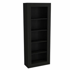 70" Black Five Tier Bookcase - Homeroots