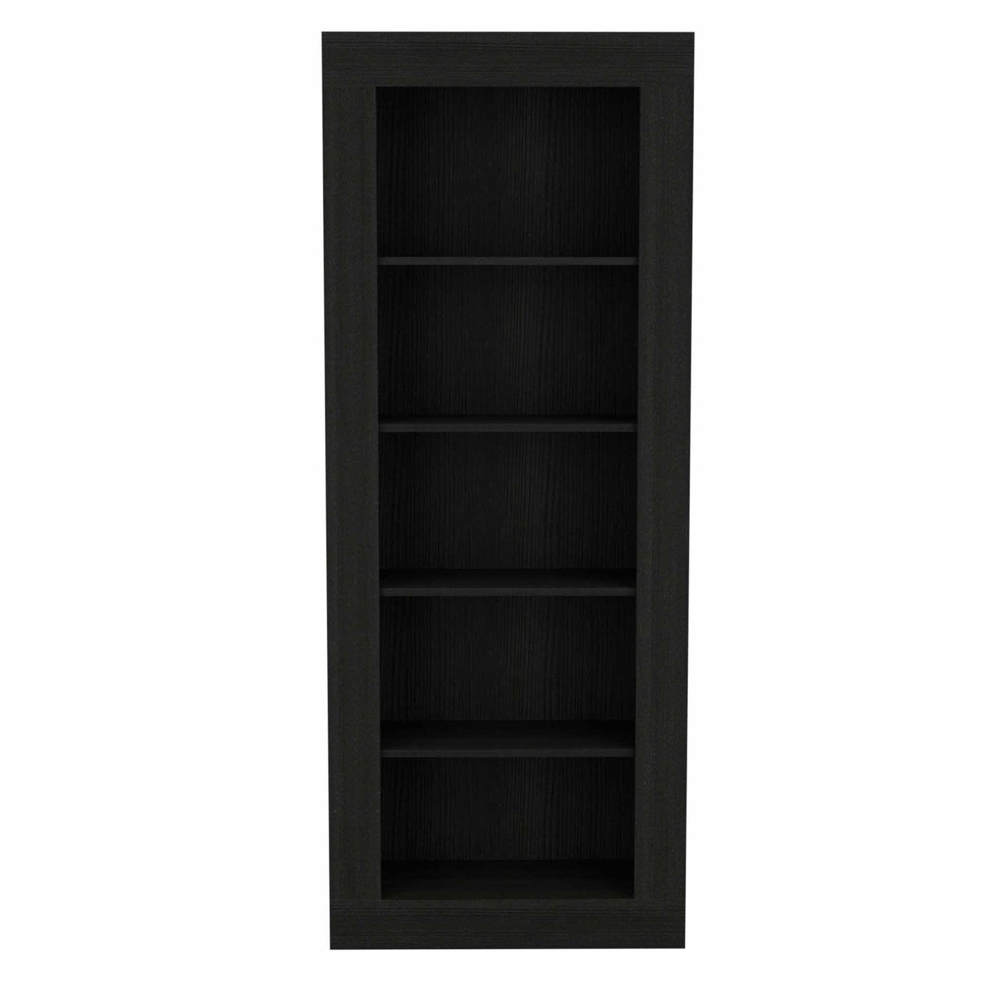 70" Black Five Tier Bookcase - Homeroots - Flyclothing LLC
