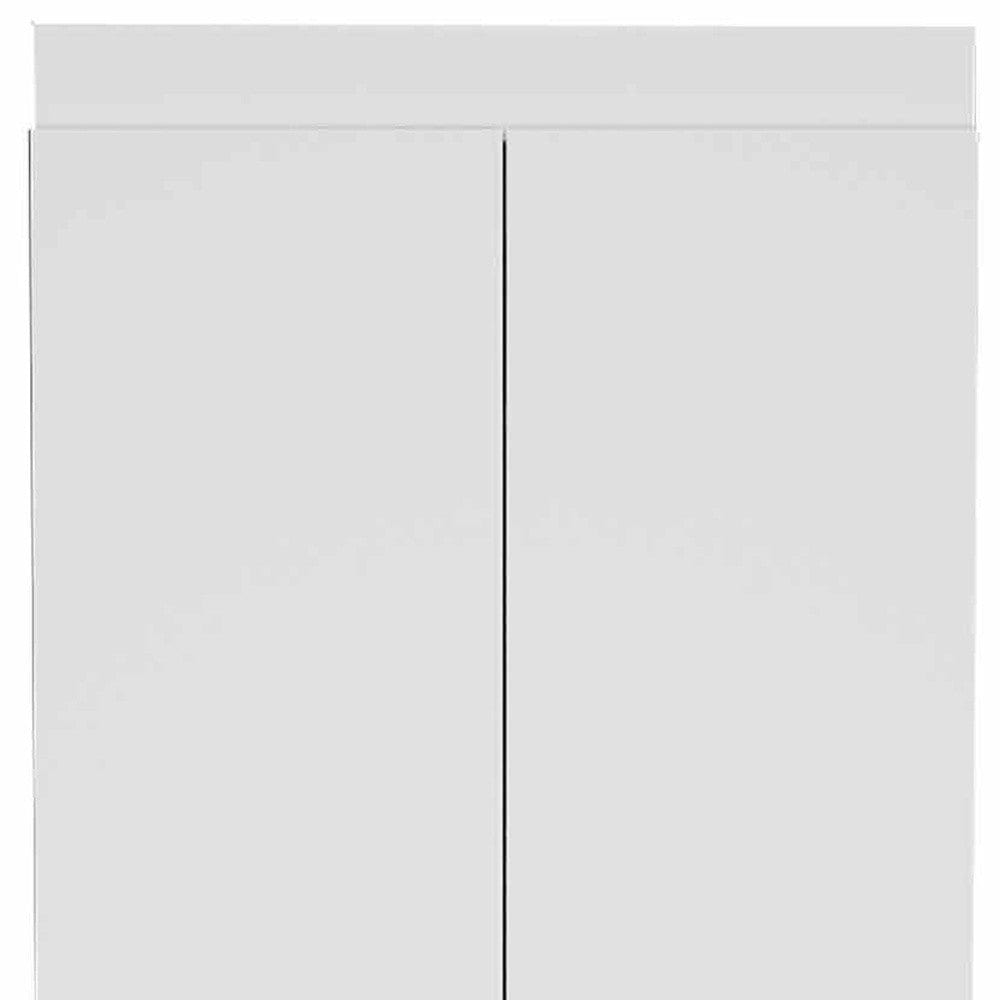63” Classic White Pantry Cabinet with Two Full Size Doors - Homeroots