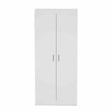 63” Classic White Pantry Cabinet with Two Full Size Doors - Homeroots - Flyclothing LLC